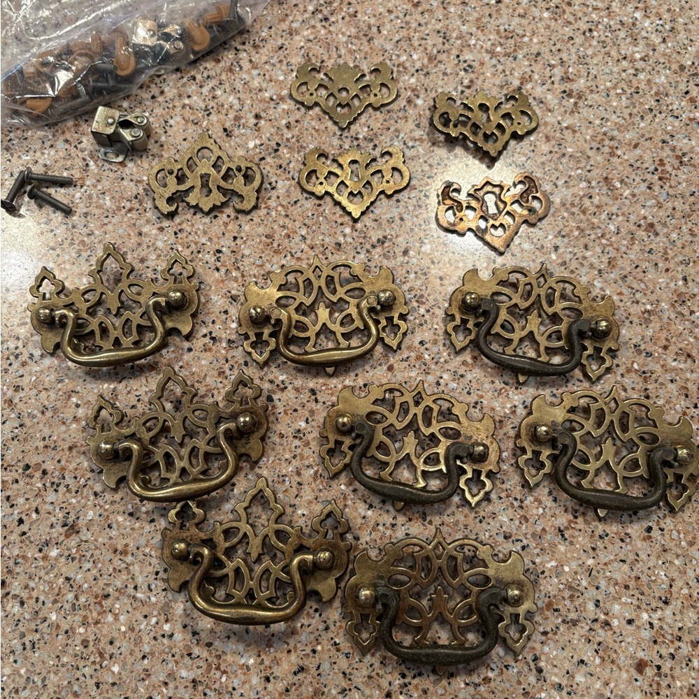 Vintage Style Brass Drawer Pulls